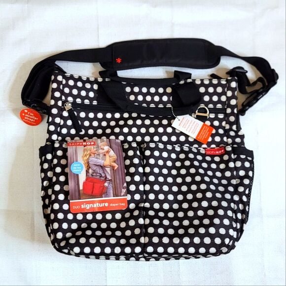 Skip Hop Versatile Duo Signature Diaper Bag Polka Dots Brand New - Picture 1 of 8